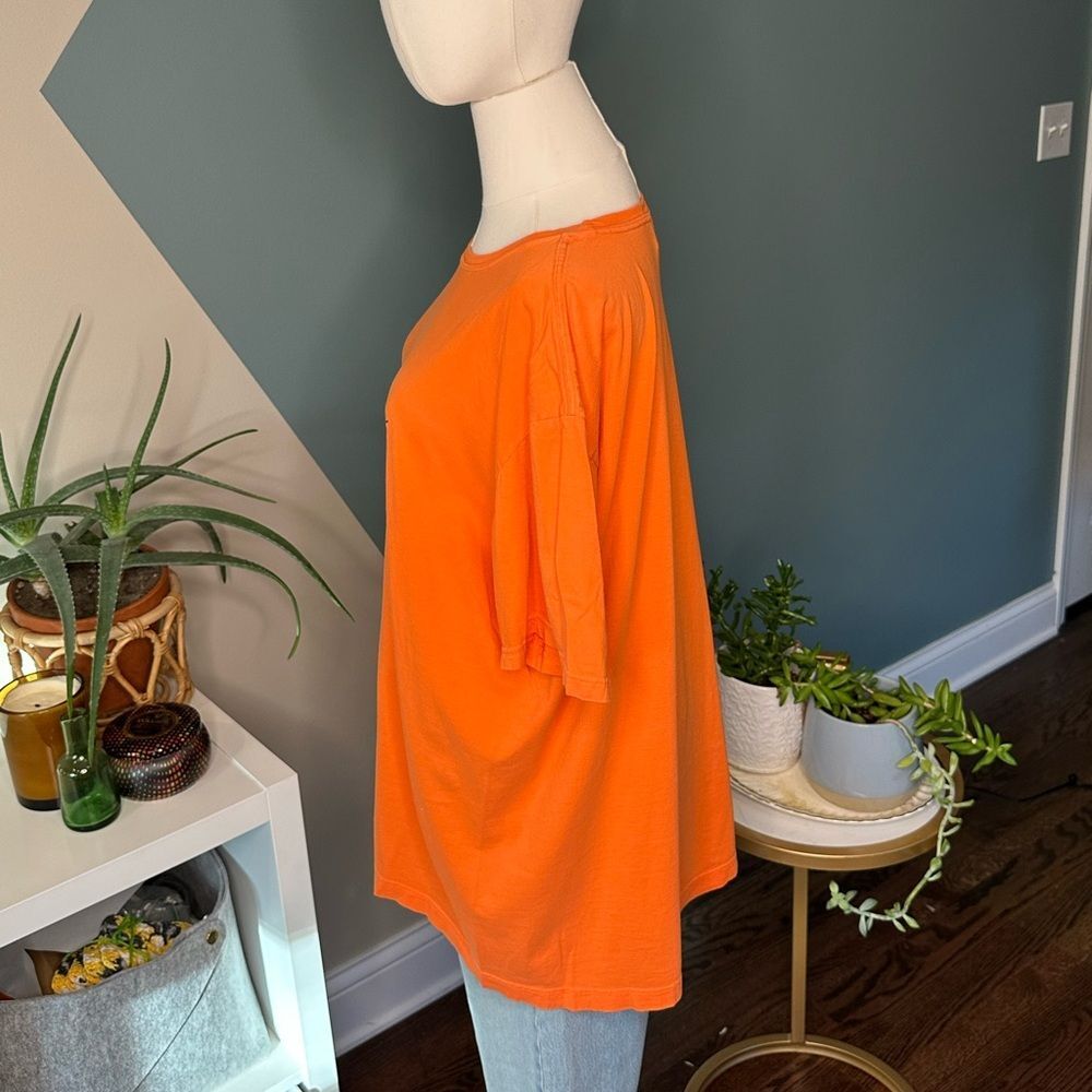 Polo Ralph Lauren Men’s Classic Fit T-Shirt Orange Vintage 100% Cotton Size L - Picture 2 of 9